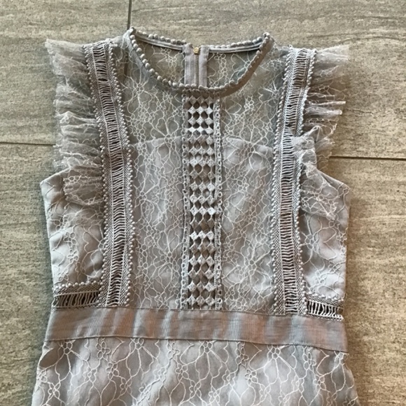 Trish Scully Silver Dress Size 2 - Picture 3 of 6